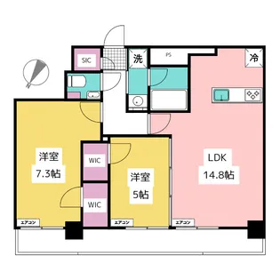 東京都港区白金台3【マンション】の間取り