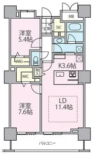 ロイヤルパークスタワー南千住【14階】の間取り
