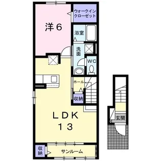 ルトンセランV【2階】の間取り