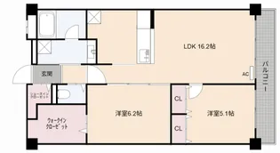 アクトタレイア茨木駅前【6階】の間取り