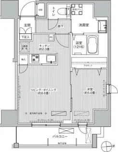 レジェンダリーガーデン赤羽イーストビュー【5階】の間取り