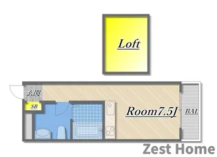 ラレジデンス尼崎【5階】の間取り