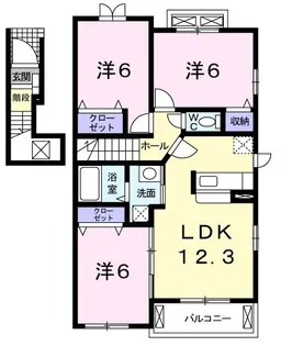 愛知県尾張旭市東三郷町【アパート】の間取り