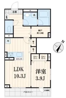 東京都目黒区中目黒1【マンション】の間取り