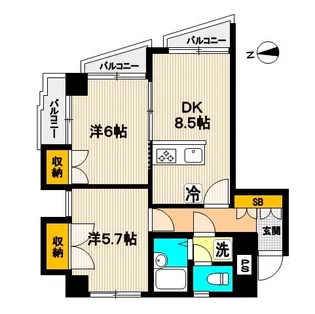 メゾン・ミヤビ【4階】の間取り