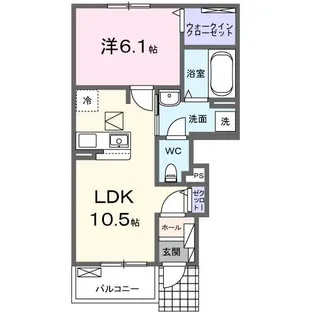 ブレッザ フィールド B【1階】の間取り