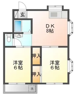 コーポリバティ【2階】の間取り