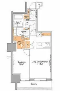 ザ・パークハビオ上野【2階】の間取り