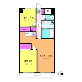 リバーサイドII【3階】の間取り