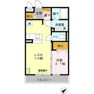 アルシュ 川【3階】の間取り