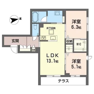 ルミナス中葛西【1階】の間取り