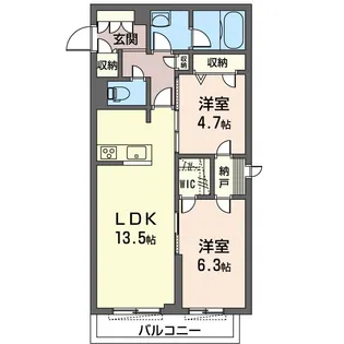 コートエトワール【3階】の間取り
