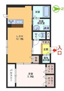 ノーザンクロス【2階】の間取り