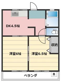 曳馬グリーンハイツB【2階】の間取り
