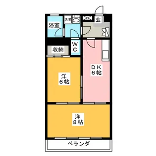 青山マンション【2階】の間取り