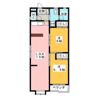 パークハイツ【2階】の間取り
