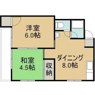 レイクサイドハイツ B【1階】の間取り