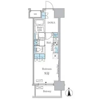 ヒヴィ・カーサ名駅西【8階】の間取り