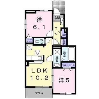 AKプレミール A【1階】の間取り