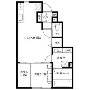 セレンディピティ大島【1階】の間取り