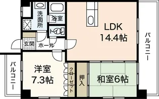 ルネス吉島【4階】の間取り