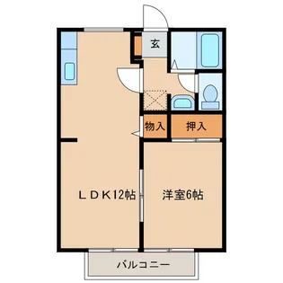 サンビレッヂ観音台A【1階】の間取り