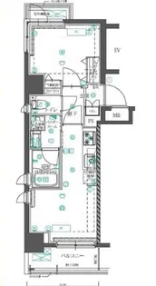 ALTERNA錦糸町 旧トラディス江東橋【6階】の間取り