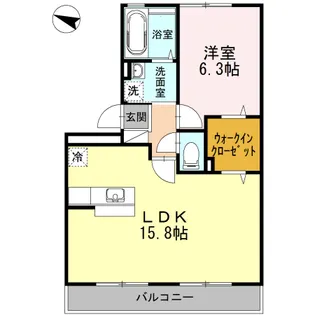 クリオコート A棟【2階】の間取り