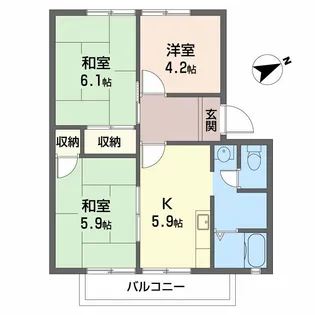 ジョイフルハイツ【1階】の間取り