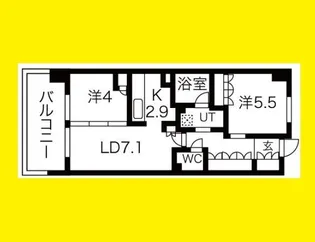 アーバンパーク淡路【2階】の間取り