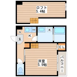 ヴィラ・ジプソフィル【2階】の間取り