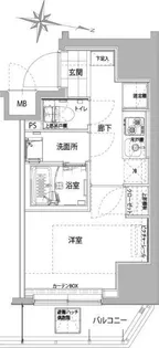 ハーモニーレジデンス横浜大通り公園【10階】の間取り