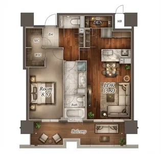 ザ・ファインタワー名古屋今池【25階】の間取り
