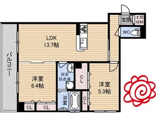 グリーンスコープシャーメゾン【3階】の間取り