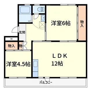 富田第二住宅74号棟【5階】の間取り