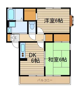 カサベルデ八方【1階】の間取り
