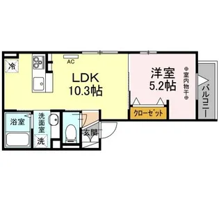 ロイジェント蒲田【2階】の間取り