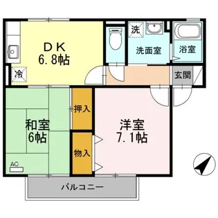 エスポワール大川田I【2階】の間取り