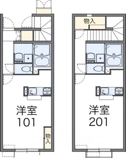 レオネクストアビタシオン阿見【1階】の間取り