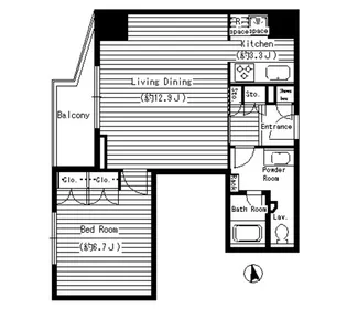 レガーロ西早稲田【12階】の間取り
