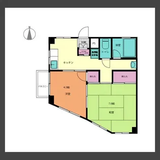 舛沢ハイツ【3階】の間取り