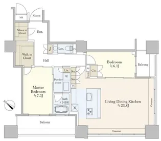 ガレリア グランデ【14階】の間取り