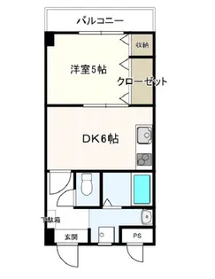 マンション美苑【5階】の間取り