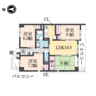 エスタブレ【4階】の間取り