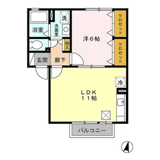 オリーヴ【1階】の間取り