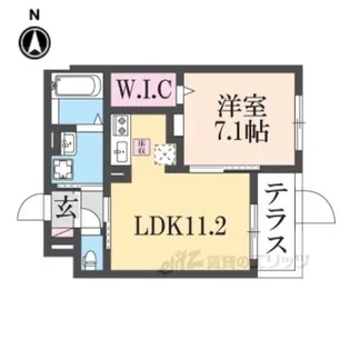 シャルマン唐橋南2【1階】の間取り