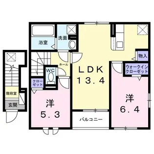 ドエル リバーパレス【2階】の間取り