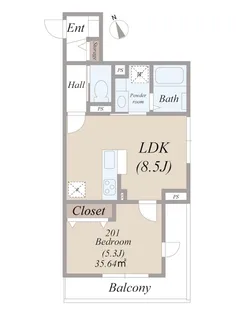 Nest下北沢【2階】の間取り