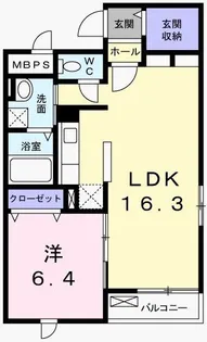 グランアウローラVIII【1階】の間取り