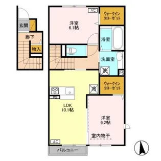 グレースコートB1 B【2階】の間取り
